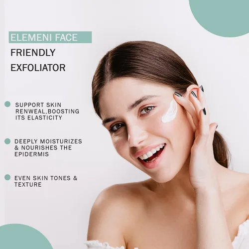 Vista 3 de elemeni Exfoliante facial para el cuidado de la piel, exfoliante facial orgánico para hombres y mujeres, limpiador facial y mascarilla revitalizante