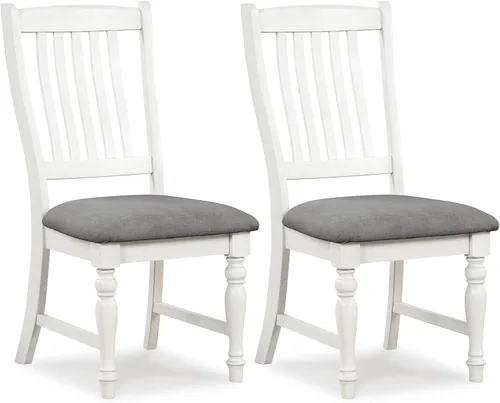 Vista 10 de Giantex Juego de 4 sillas de comedor de madera, sillas de cocina de granja con marco de madera maciza, carga máxima de 355 libras, sillas laterales