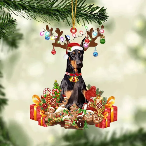Vista 47 de Nazenti Adorno de Navidad personalizado de reno de Alaskan Malamute – Adorno de perro personalizado para amantes de las mascotas, acrílico plano