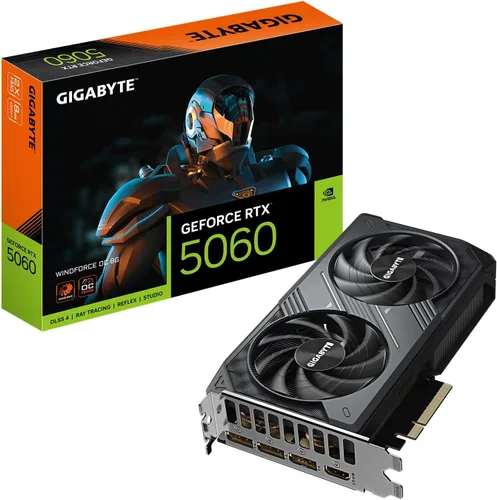 Vista 12 de GIGABYTE - Tarjeta gráfica GeForce RTX 4060 Eagle OC 8G, 3 ventiladores WINDFORCE, 8 GB 128 bits GDDR6, tarjeta de video GV-N4060EAGLE OC-8GD