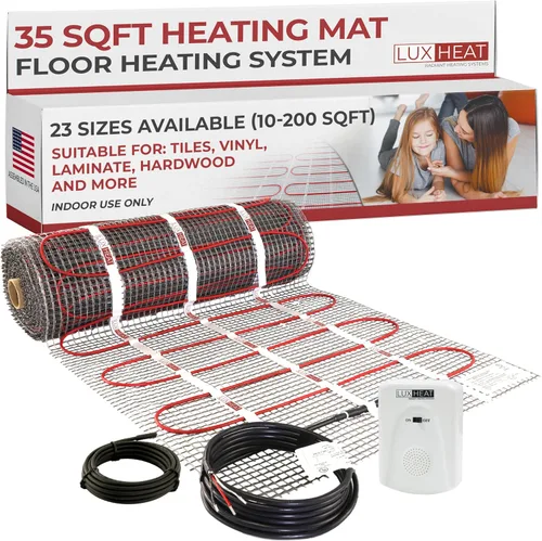 Vista 22 de LuxHeat Kit de alfombrilla de calefacción de suelo radiante de 10 pies cuadrados - Sistema de calefacción por suelo radiante de 120 V - Incluye