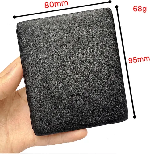 Vista 6 de 2pcs Cigarette case, Capacity Can Hold 20 Sticks,Metal Cigarette Box Portable Holder Crush-Proof Wallets, Card Cases & Money