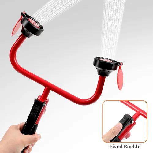 Vista 4 de Glooglitter Estación de lavado de ojos portátil de emergencia, kit de lavado facial de ojos con cabezal rociador con manguera de empapado de 5.512