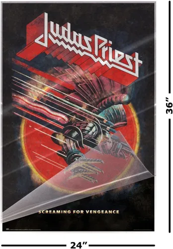 Vista 2 de Judas Priest - Póster de música (Screaming For Vengeance) (Tamaño: 24" x 36") (póster laminado)