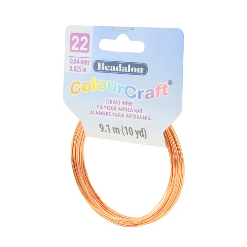 Vista 6 de Beadalon ColourCraft - Alambre para hacer joyas, artesanía pesada, núcleo de cobre estructural, calibre 16, bobina de cobre de 2.3 yardas