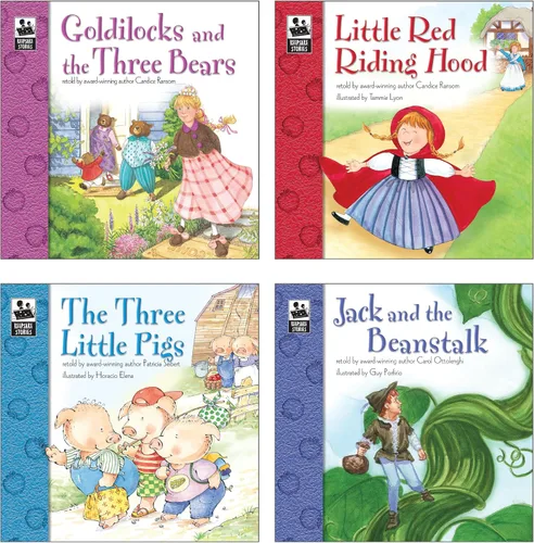 Vista 10 de Carson Dellosa Classic Fairy Tale Books in Spanish & English, Bilingual
