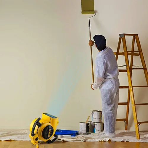 Vista 5 de DEWALT Movedor de Aire Portátil, 276W Ventilador de Piso de 3 Velocidades, Ventilador Soplador Utilitario, 1/5 HP 600 CFM Secador de Piso, Secador