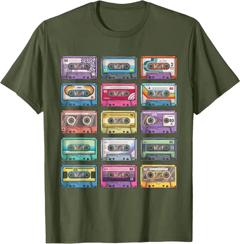 Vista 50 de Vintage Cassette Tapes Collection 80's 90's Music Mixtape T-Shirt Asphalt Grey