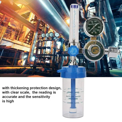 Vista 9 de Regulador de aire, regulador de gas de presión de oxígeno, inhalador de 5/8 pulgadas, medidor de oxígeno, regulador de válvula reductora de presión