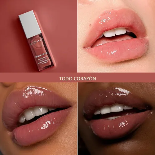 Vista 4 de SIGMA BEAUTY Renueva el aceite de labios, brillo de labios tintado Todo corazón
