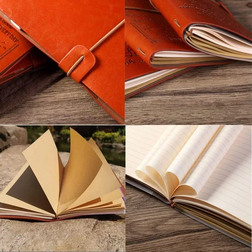Vista 6 de Diario de cuero Live Laugh Love – Diario de tapa feliz, diario de viaje rellenable, encuadernado en cuero, cuaderno inspirador, cuaderno de bocetos