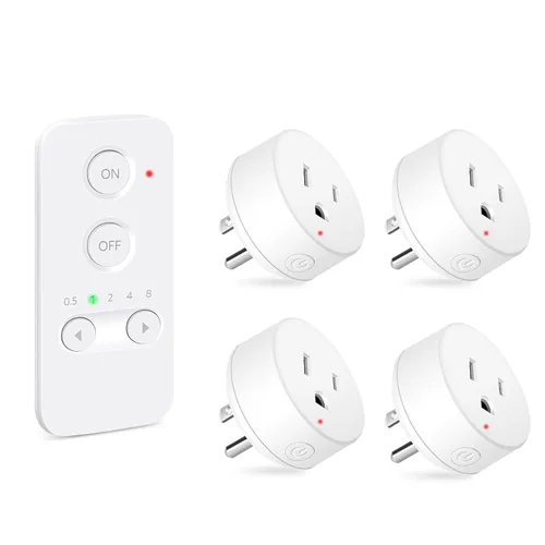 Vista 48 de NineLeaf - Enchufe de salida de control remoto, interruptor de luz de encendido y apagado inalámbrico desmontable 500FT Light Plug Decorator