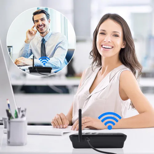 Vista 4 de Wuloo Intercomunicadores inalámbricos para el hogar de 1 milla de alcance 22 canales 100 pantalla de visualización digital, sistema
