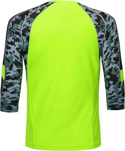 Vista 3 de bpbtti Camiseta de ciclismo de montaña para hombre, manga 34, Downhill MTB, ajuste holgado, camiseta de ciclismo UPF UPF50+, Gris