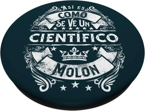 Vista 2 de Un Científico Molon Divertido Humor Para Hombre Cientifico PopSockets Intercambiables PopGrip