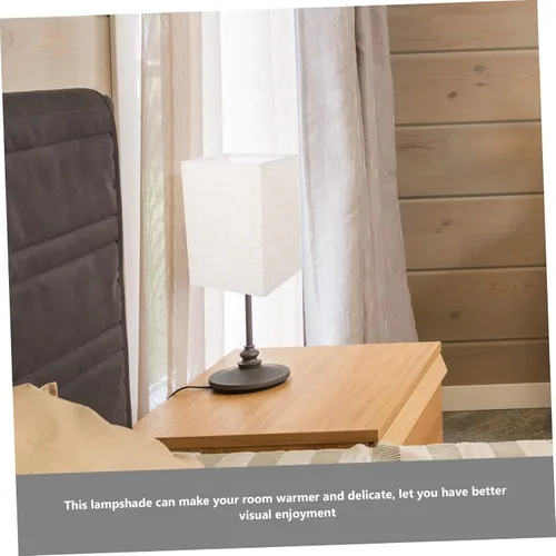 Vista 5 de VILLCASE Pantalla pequeña de lino moderna para piso, pantalla rectangular beige