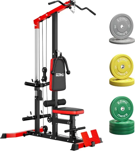 Vista 19 de LS01 Máquina de tracción LAT, máquina de cable para remo LAT con abdominales, torre LAT con accesorios de remo con cable, estaciones de polea 3 en 1