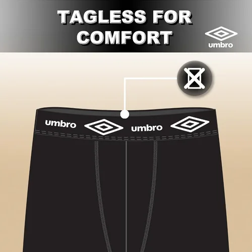 Vista 5 de Umbro Ropa interior para hombre, entrepierna corta de 4 pulgadas, ropa interior de algodón transpirable para hombre, paquete de 6, ropa
