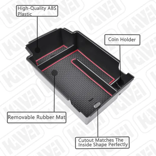Vista 5 de HGWEI Organizador de consola central compatible con Chevy Blazer 2024 2023 2022 2021 2020 2019 Accesorios, bandeja insertable de caja