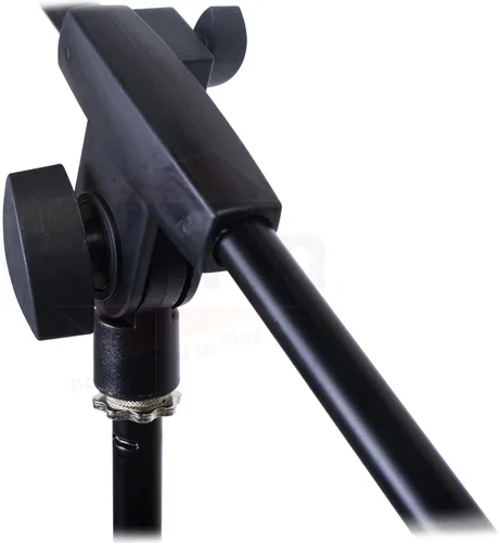 Vista 4 de GRIFFIN Paquete de 2 soportes para micrófono (serie StageLOCK) – Base de trípode con brazo telescópico, cables XLR de micrófono, clips – cable de 20