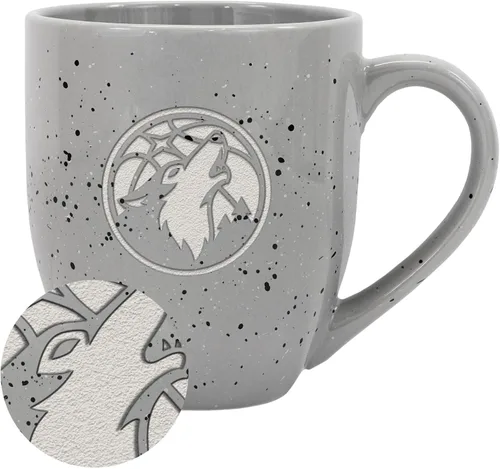 Vista 121 de Rico Industries NBA 16 oz Team Color Laser Engraved Speckled Ceramic Coffee Mug 3-Color del