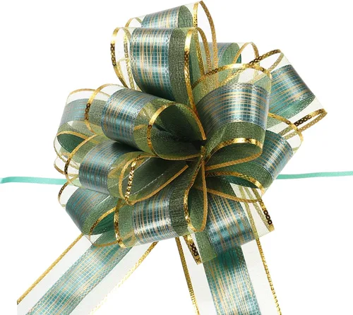 Vista 12 de MECCANIXITY 20 lazos grandes de organza de 7 pulgadas para envolver regalos, cintas de organza color negro para cestas de boda, regalos de fiesta