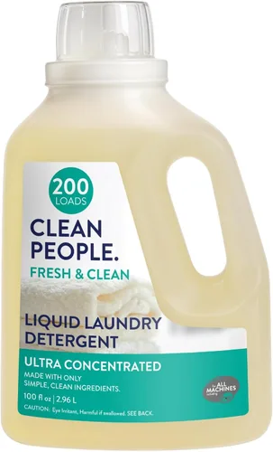 Vista 13 de The Clean People Detergente líquido para ropa, embalaje reciclable, lucha contra las manchas, ultra concentrado, jabón de lavandería, sin fragancia