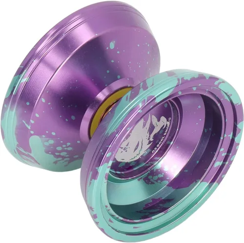 Vista 8 de Yoyo - Bola de aleación de aluminio, juguete profesional de bola Yoyo con guante de cuerda para niños y adultos, regalo de cumpleaños (verde) Yoyo