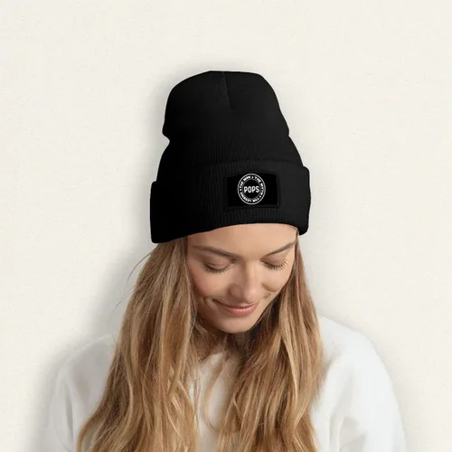 Vista 3 de Zuriohalk pops The Man The Myth The Legend Beanie Hat Funny Beanie Hat for Adults Soft Winter Hat Cuffed