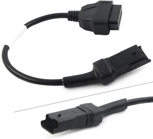 Vista 2 de Bacar OBD2 4Pins lector de código escáner conector herramienta de diagnóstico adaptador de cable para Ducati Monster 696 09-14, 796 10-14, 1100 evo