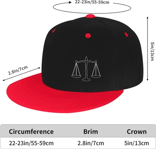 Vista 6 de Gorra de béisbol unisex con diseño de escamas de la justicia para el aire libre