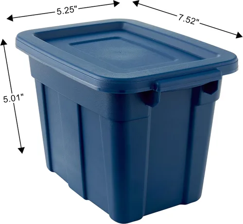 Vista 2 de Organize Your Home Contenedores de almacenamiento coloridos para espacios pequeños con tapas, paquete de 6, recipientes de plástico pequeños