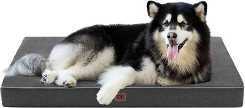 Vista 10 de EHEYCIGA Cama ortopédica impermeable para perros de 35 x 23 pulgadas, cama de espuma viscoelástica para perros de tamaño grande, alfombrilla lavable
