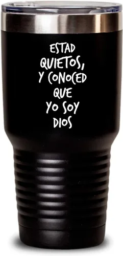 Vista 8 de Regalos catolica cristianas vaso en espanol con versiculos de la biblia para padres estad quietos