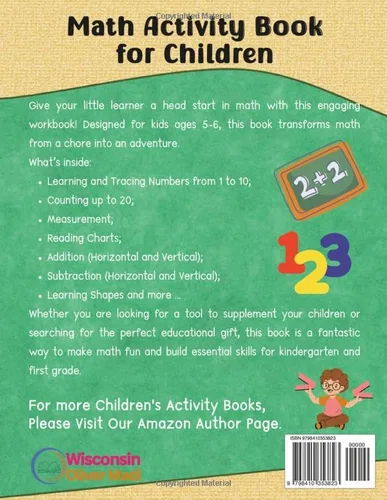 Vista 2 de Kindergarten Math Workbook Ages 5-6, Going Into First Grade Math Learning Books for Kids. K 1st Grade Addition Subtraction. A Practicing Math