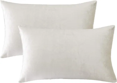 Vista 156 de GIGIZAZA Juego de 2 fundas de almohada doradas de terciopelo de 20 x 20 pulgadas para sofá Almohadas para sofá, tela texturizada suave de 9.88