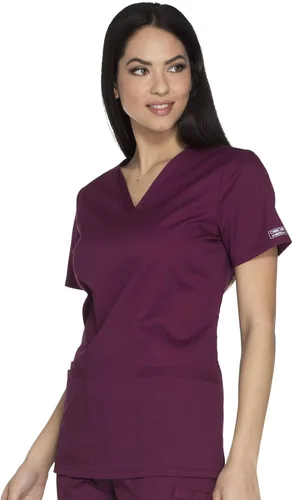 Vista 4 de Scrubs for Women Workwear Core Stretch V-Neck Top, Soft Brushed Twill WW630