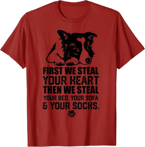 Vista 54 de Border Collie Steal Your Heart Steal Your Bed - Camiseta de sofá, Gris