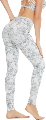 Vista 2 de QUEENIEKE Leggings de yoga de cintura alta con 2 bolsillos para mujeres y niñas, control de abdomen, levantamiento de glúteos, no se transparenta