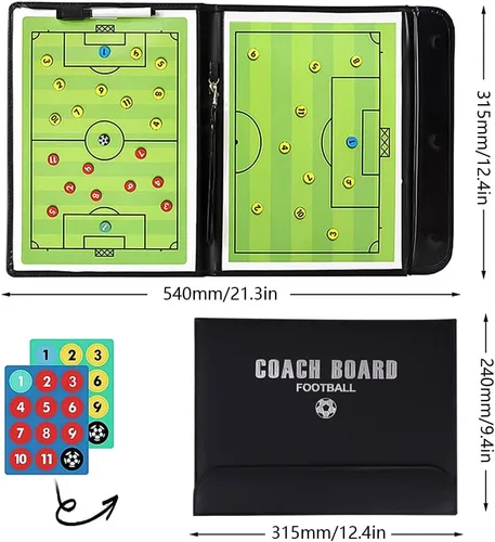 Vista 2 de Tabla de entrenamiento de fútbol, portapapeles para entrenadores, kit de tablero magnético táctico, equipo de entrenamiento de fútbol, tablero