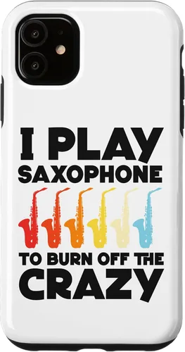 Vista 8 de iPhone 16 Saxofón I play saxofón para quemar el caso loco