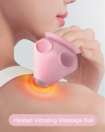 Vista 8 de VibeHeat Mini - Bola de masaje vibratoria calentada con base de succión, 2 modos de calor y 2 modos de vibración, masajeador de punto de activación