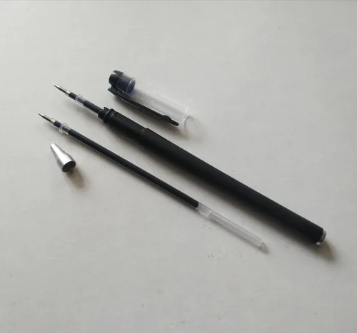 Vista 6 de Recambios de bolígrafo de gel de 0.020 in, paquete de 100 recambios de tinta para bolígrafo, repuesto de bolígrafo de tinta negra, punta de metal