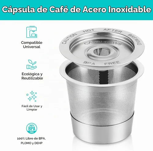 Vista 4 de CASABREWS Cápsulas de café reutilizables K Cup para cafeteras Keurig 1.0, 1