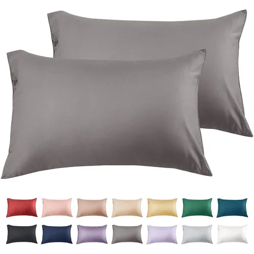 Vista 11 de Warmstar Juego de 2 fundas de almohada de algodón tamaño Queen, fundas de almohada de 600 hilos de 20 x 30 pulgadas, fundas de almohada de algodón