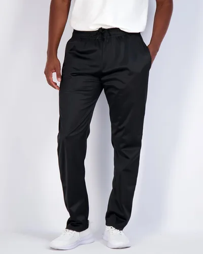 Vista 2 de Real Essentials Paquete de 3 pantalones deportivos deportivos casuales de tricot con parte inferior abierta para hombre