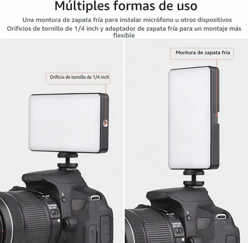 Vista 7 de Andoer Iluminación video CRI95+2500K-9000K de la conferencia del kit de la luz del RGB LED W140
