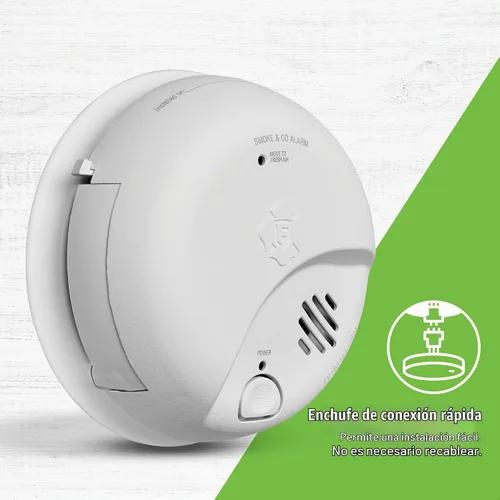 Vista 2 de First Alert Alarma combinada de humo y monóxido de carbono Batería de reserva SMICO100-AC, 9V
