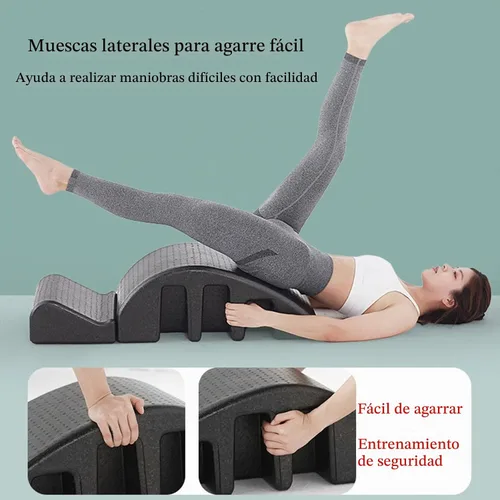 Vista 5 de Barril de arco corrector de columna vertebral de Pilates para flexibilidad de espalda, fuerza central y soporte de postura, espuma de pilates