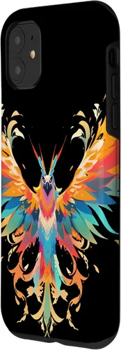 Vista 2 de Funda para iPhone 11 Rising Phoenix Fire Colorful Bird Open Wing Rebirth